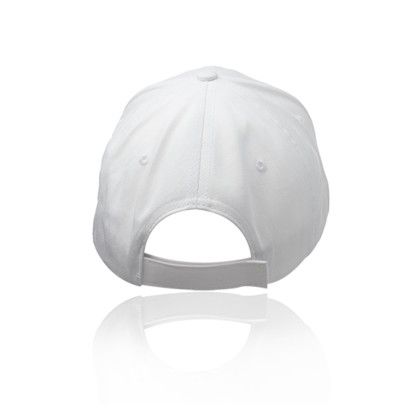 Custom Custom Ace 6 Panel Structured Baseball Caps - White Back View