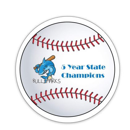 Custom Baseball Shaped NoteKeeper Magnet 20 Mil