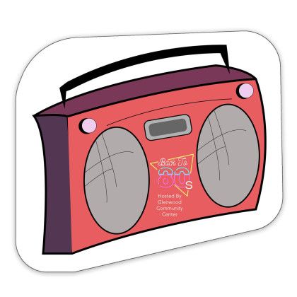 Custom Boombox Shaped NoteKeeper Magnet 35 Mil