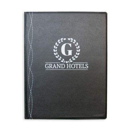 Custom Swirl Stitch Standard Writing Pad - Black