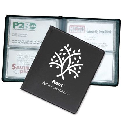 Custom Business Card Holder - 48 Cards - Black