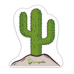 Custom Cactus Shaped NoteKeeper Magnet 35 Mil