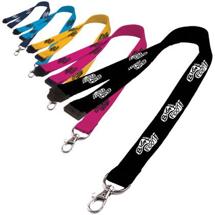 Custom 0.62" Polyester Lanyard with Safety Breakaway - All Colors 