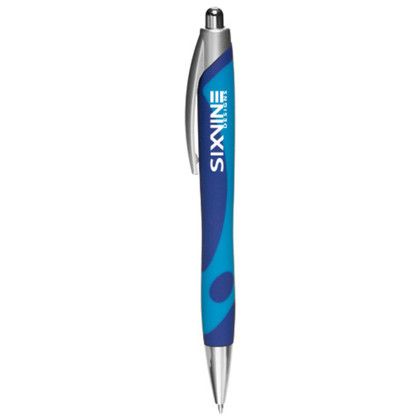 Custom Pens with Groovy Design - Blue