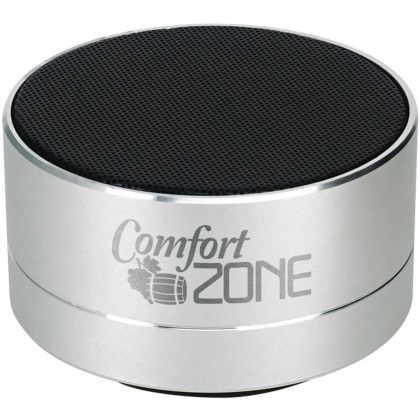 Custom Hockey Puck Bluetooth Speaker - Silver 