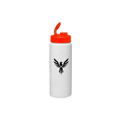 Custom 32 oz. HDPE Plastic Water Bottles with Sipper Lids - Neon Orange Custom 32 oz. HDPE Plastic Water Bottles with Sipper Lids - Neon Orange