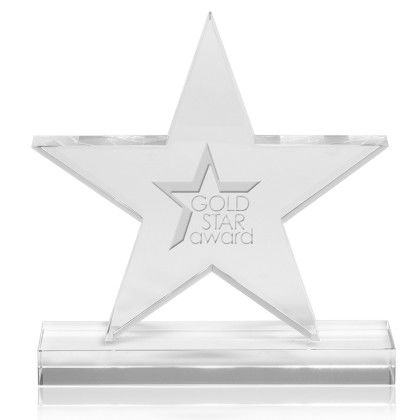 Custom Star Glass Awards - Clear Custom Star Glass Awards - Clear