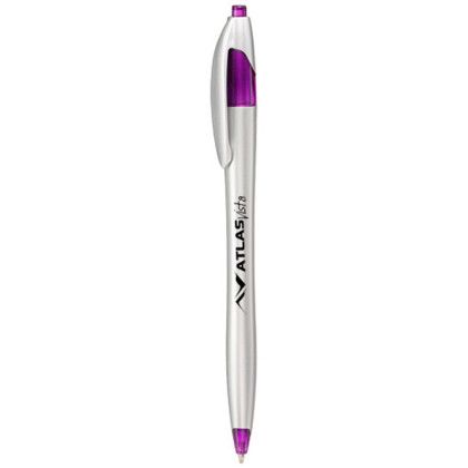 Custom Retractable Ballpoint Pens - Purple Custom Retractable Ballpoint Pens - Purple