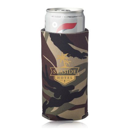 Custom Collapsible Slim Can Coolers - Camo