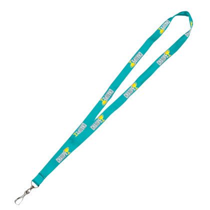 Custom 0.62" Micro Weave Smooth Dye Sublimation Lanyards - Teal