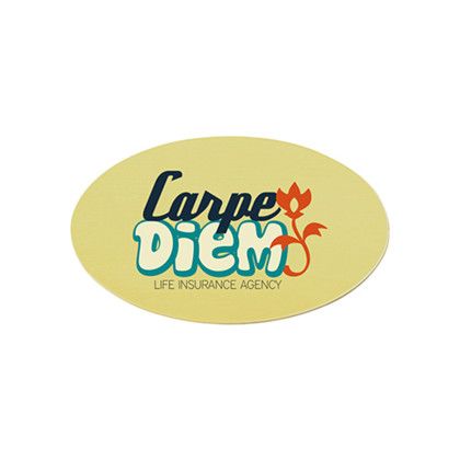 Custom 3" x 2" Plastic Name Badge - Gold