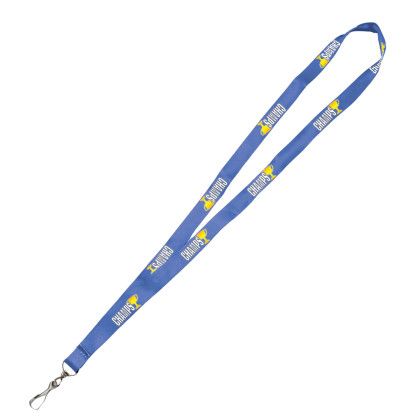 Custom 0.62" Micro Weave Smooth Dye Sublimation Lanyards - Royal