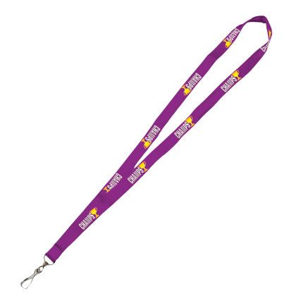 Custom 0.62" Micro Weave Smooth Dye Sublimation Lanyards - Purple