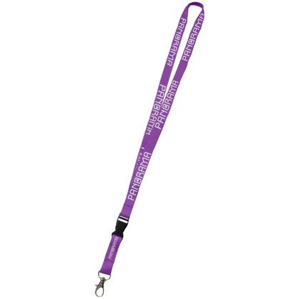 Custom 0.75" Dye Sublimation Lanyards with Buckle Release - Purple
