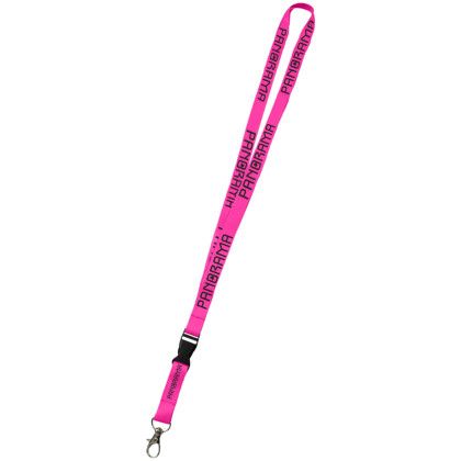 Custom 0.75" Dye Sublimation Lanyards with Buckle Release - Hot Pink 