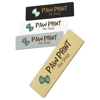 Custom 3" x 1" Digitally Printed Name Badge - All Color