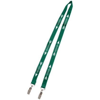 Custom 0.75" Double Ended Dye-Sublimation Lanyard - Kelly Green 