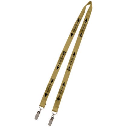 Custom 0.75" Double Ended Dye-Sublimation Lanyard - Vegas Gold 
