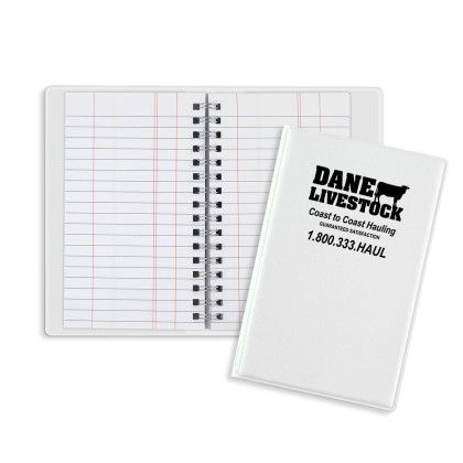 Custom Wire-O Tally Book Junior - White