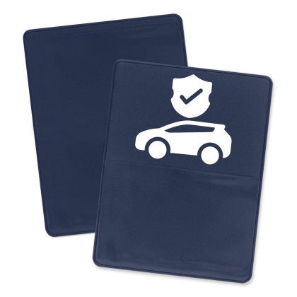 Custom Proof of Insurance/Business Card Holder - Navy blue