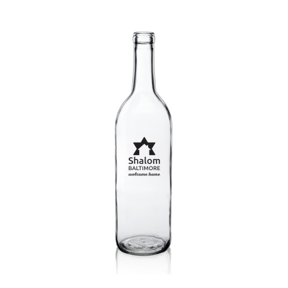 Custom 25 oz Bordeaux Glass Wine Bottles - Clear Custom 25 oz Bordeaux Glass Wine Bottles - Clear
