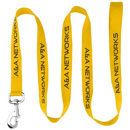 Custom 72"L RPET Eco-friendly Pet Leash with Carabiner - Yellow