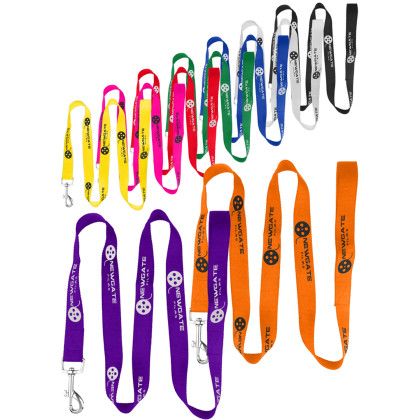 Custom 72" L Durable Pet Leash with Metal Carabiner - All Colors