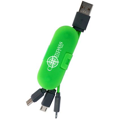 Custom Cable Wrap Phone Stand - Green 