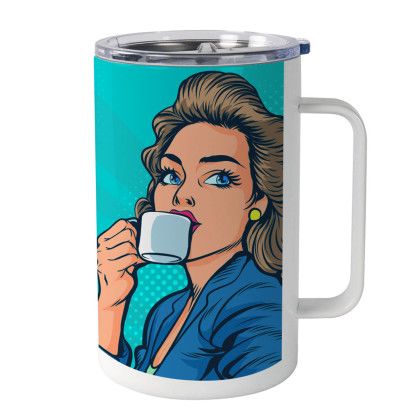 Custom 20 oz Insulated Stainless Steel Sublimation Mug - White