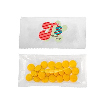 Custom Bag Of Printed Candy - Yellow Custom Bag Of Printed Candy - Yellow