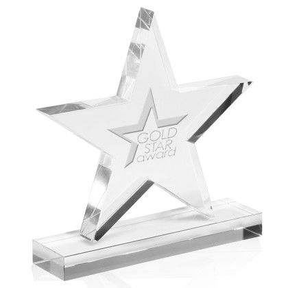 Custom Star Glass Awards - Side View Custom Star Glass Awards - Side View