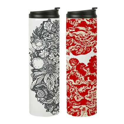 Custom Full Color 20 oz Tall Tube SS Thermal Tumbler - White Lifestyle