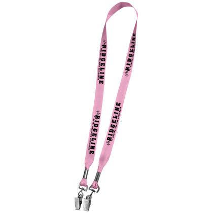 Custom 0.75" USA Made Double Ended Dye-Sub Lanyard - Pink