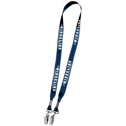 Custom 0.75" USA Made Double Ended Dye-Sub Lanyard - Navy Blue