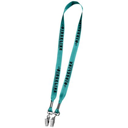 Custom 0.75" USA Made Double Ended Dye-Sub Lanyard - Teal