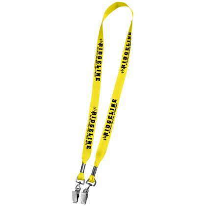 Custom 0.75" USA Made Double Ended Dye-Sub Lanyard - Yellow