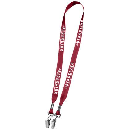 Custom 0.75" USA Made Double Ended Dye-Sub Lanyard - Burgundy