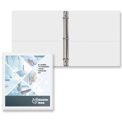 Custom 1" Entrapment Round Ring Binder - White