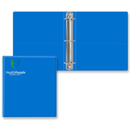 Custom 2" Classic Round Ring Binder - Bright Blue
