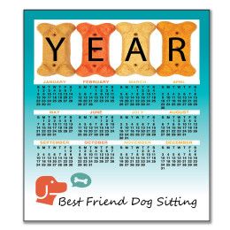 Custom 3.5" x 4" Small Magnetic Calendar 30 Mil Custom 3.5" x 4" Small Magnetic Calendar 30 Mil