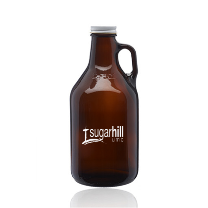 Custom 32 oz. Amber Glass Beer Growlers - Brown Custom 32 oz. Amber Glass Beer Growlers - Brown