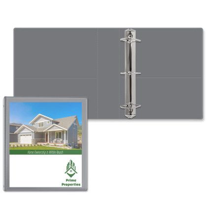 Custom 2" Entrapment Angle D Ring Binder - Gray