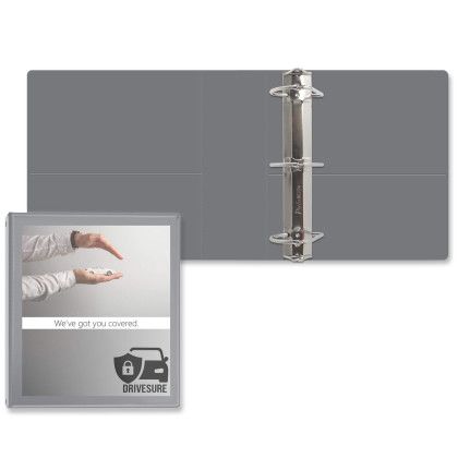 Custom 3" Entrapment Angle D Ring Binder - Gray Custom 3" Entrapment Angle D Ring Binder - Gray