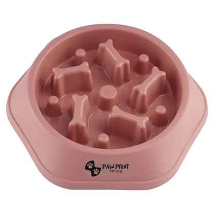 Custom Slow Food Feeding Pet Bowla - Pink