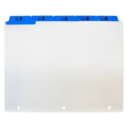 Custom 8260 Index Tabs - Dark Blue