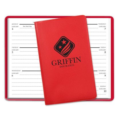 Custom Weekly Pocket Planners - Red