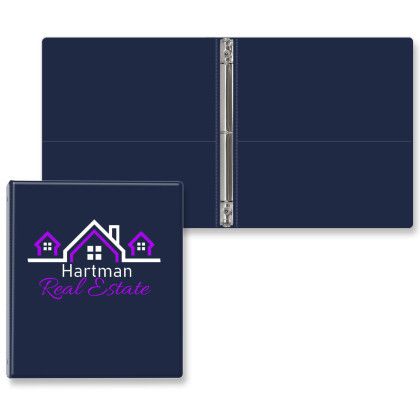 Custom 1/2" Classic Round Ring Binder - Navy Blue