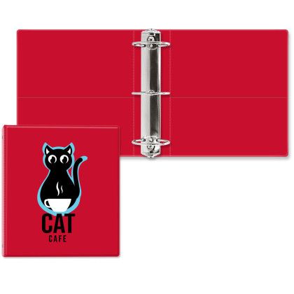 Custom 3" Classic Round Ring Binder - Red