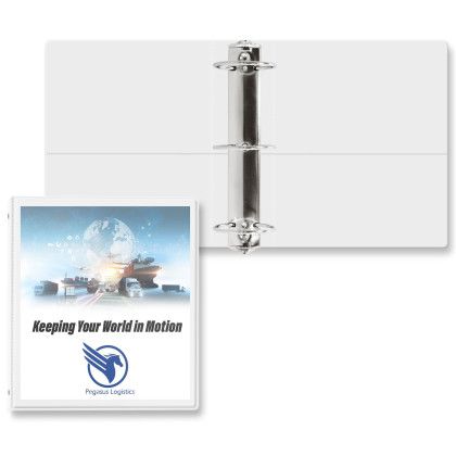 Custom 3" Entrapment Round Ring Binder - White
