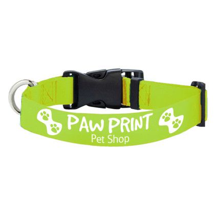 Custom 12" L Eco friendly RPET Pet Collar - Yellow